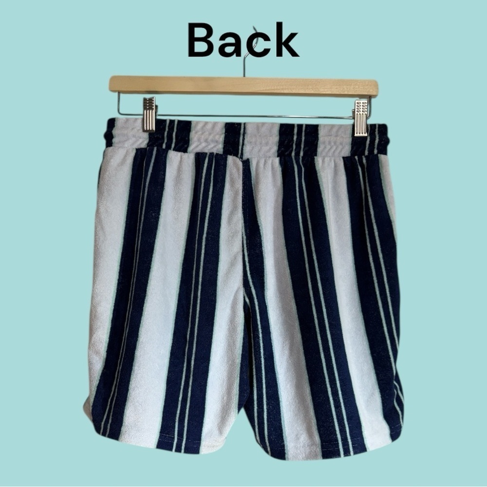 Fabletics Island Terry Cloth Everyday Shorts Striped Drawstring Elastic Size S - Picture 2 of 7